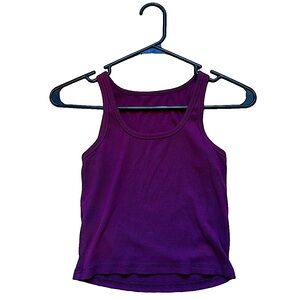 NWOT M berry ribbed knit crop tank top